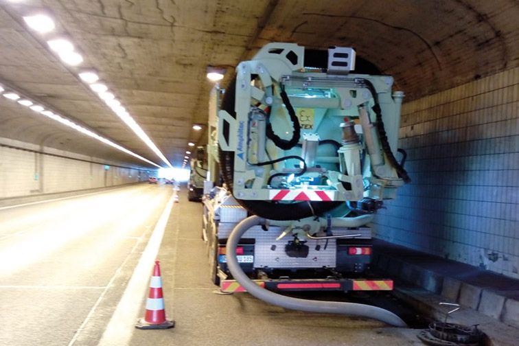 Saugbagger Eschborn - Tunnelbau